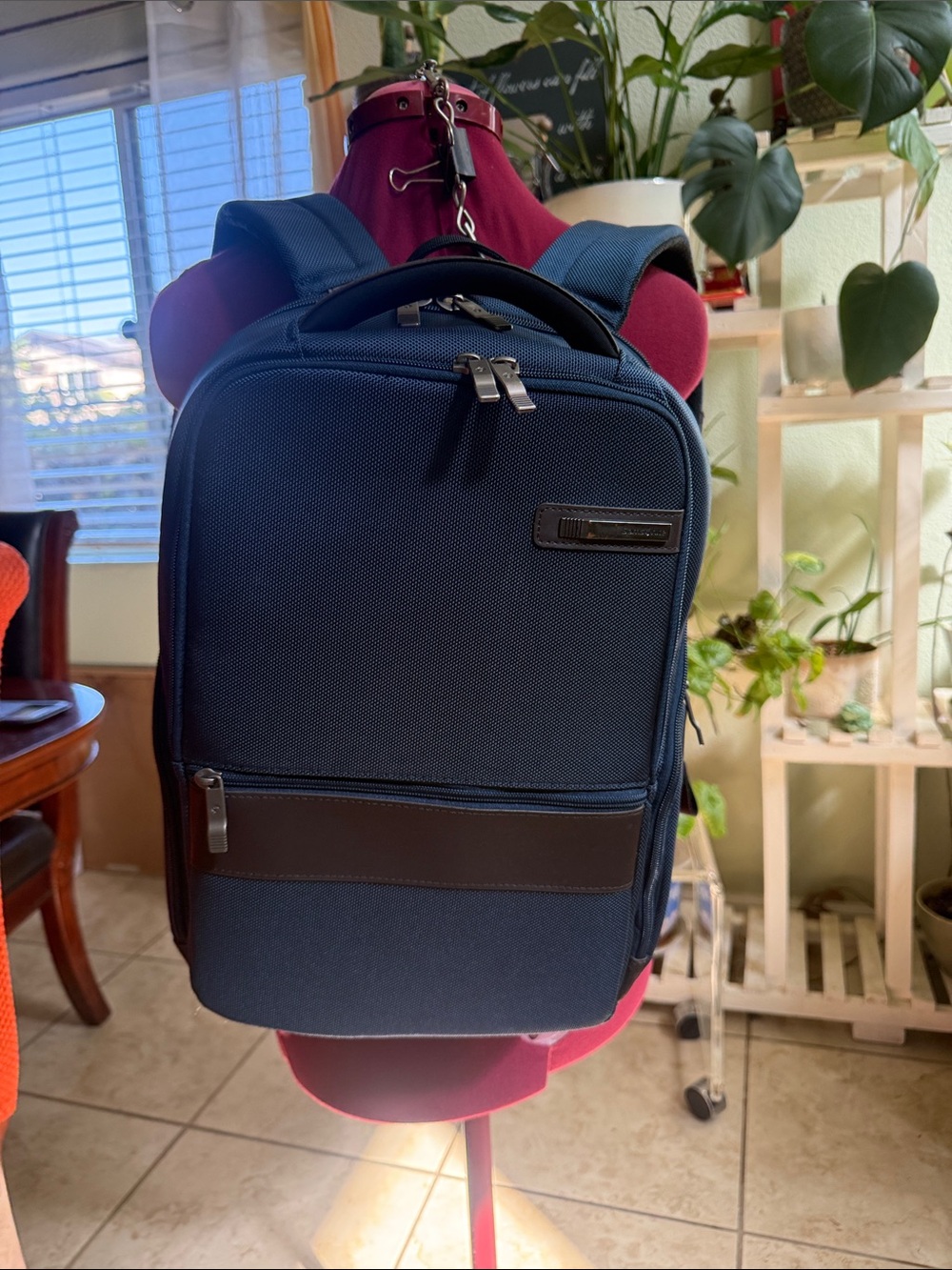 Samsonite Kombi Business Backpack, Navy/Blue- pre-owned